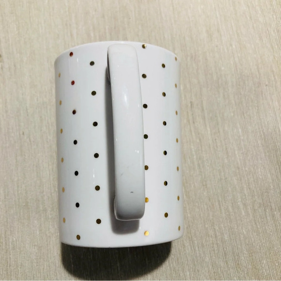 KATE SPADE Lenox Gold Micro Dots Fine China 10 fl oz Mug - Picture 2 of 5